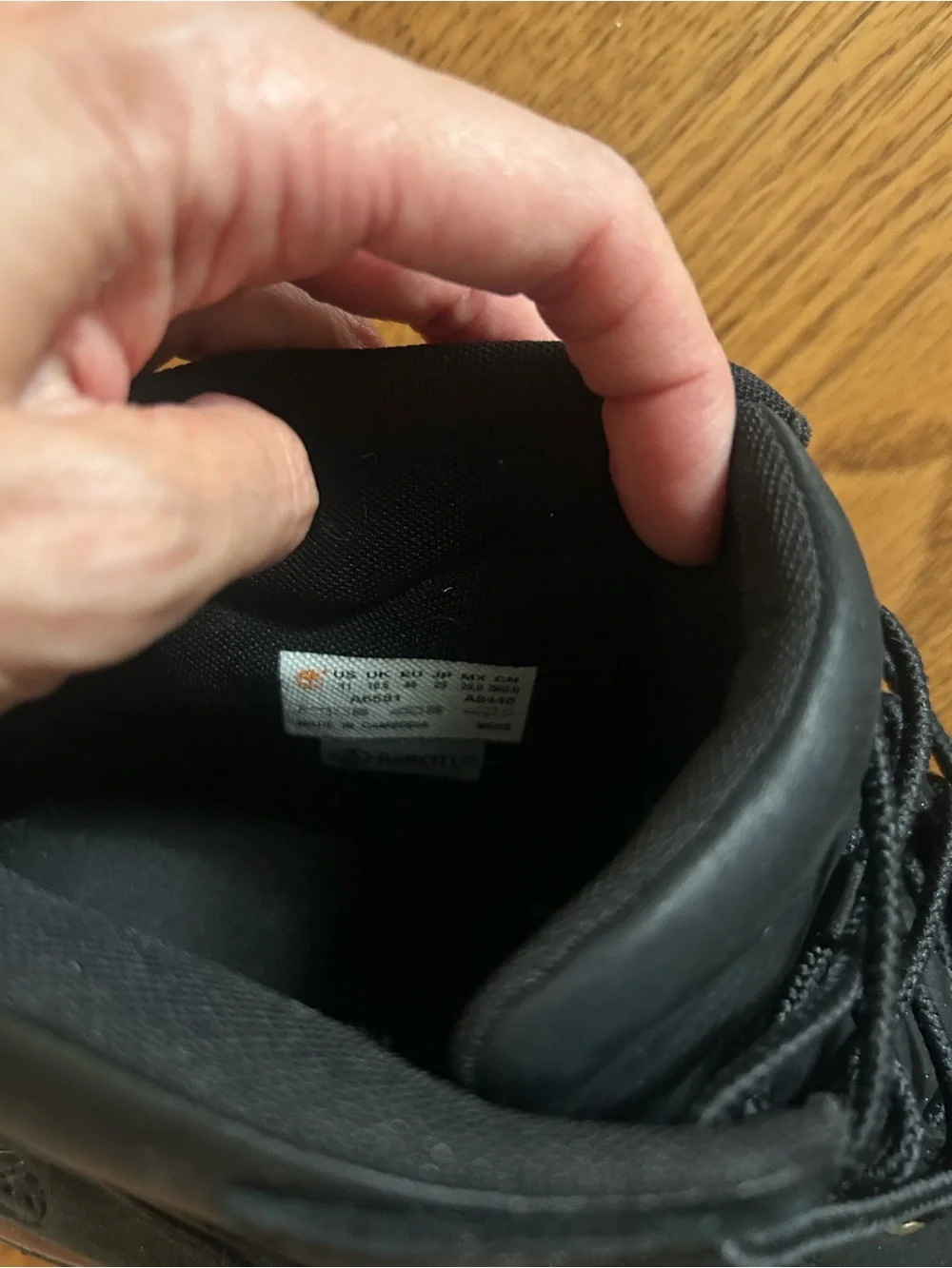 Timberland Black Leather Lace-Up Boots